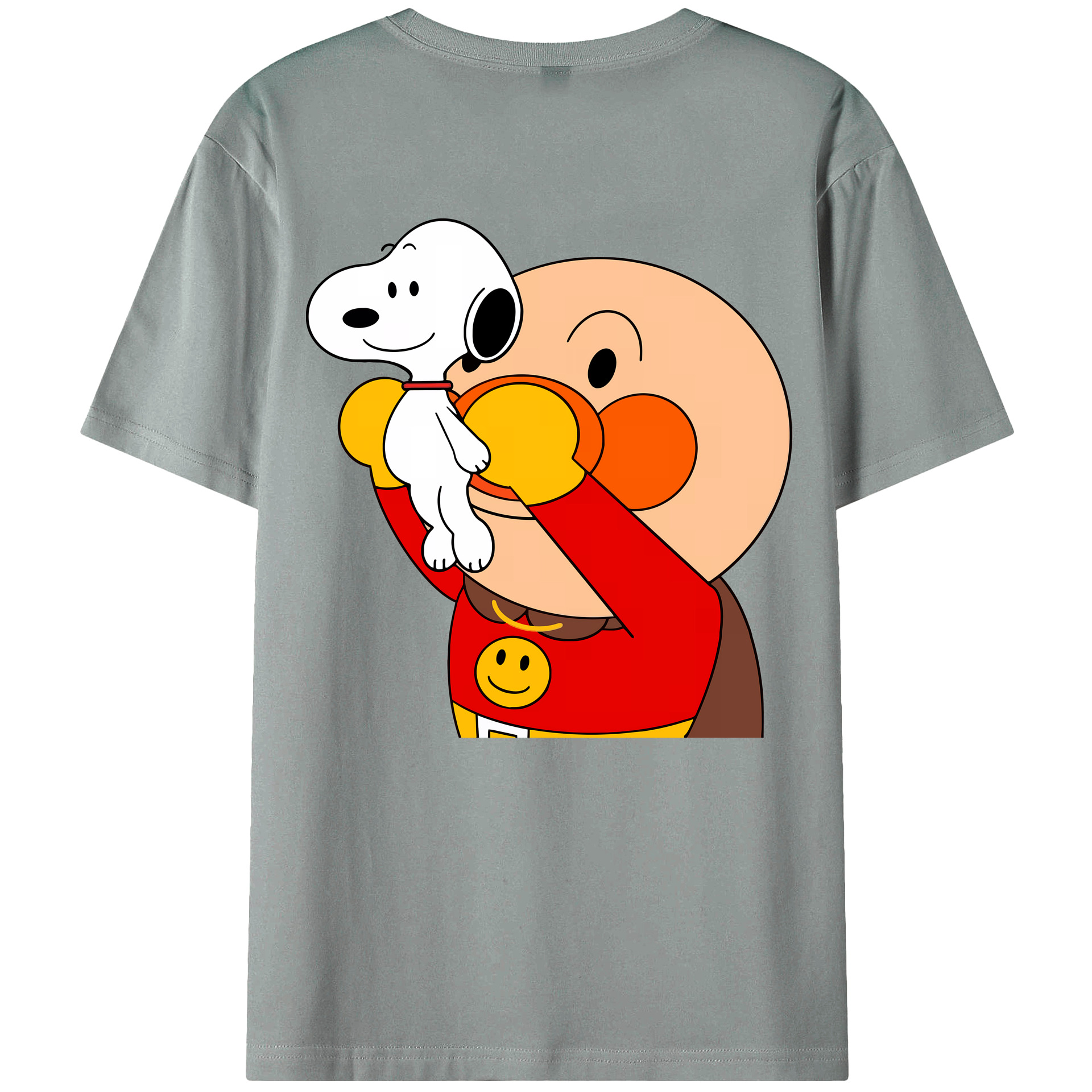 （画像用） アンパンマン Anpanman 綿100％ メンズ半袖Tシャツ（バックプリント） 通気性